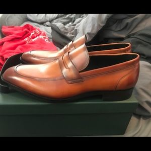 Gifennse Brown Leather Dress Loafers